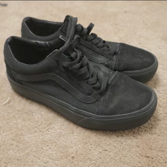 Vans Platform Triple Black Ward Sneakers 8 - Picture 2 of 3
